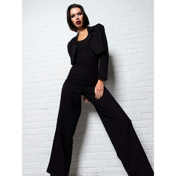 Rock N Karma World Pants NWT Black Wide Leg 4274 Womens Size XS - Picture 1 of 7